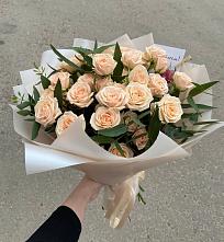 Букет Кремовые розы Латте в Обшаровка