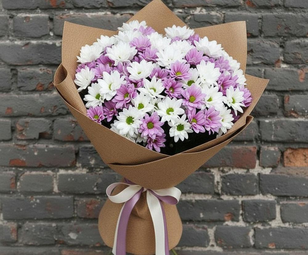 Букет грани совершенства в Обшаровка Букет цветов из: Хризантемы в Обшаровка