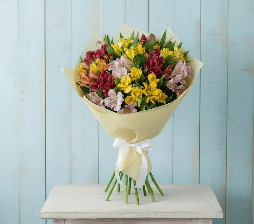 Букет Летние краски в Обшаровка Букет цветов из: Альстромерии в Обшаровка